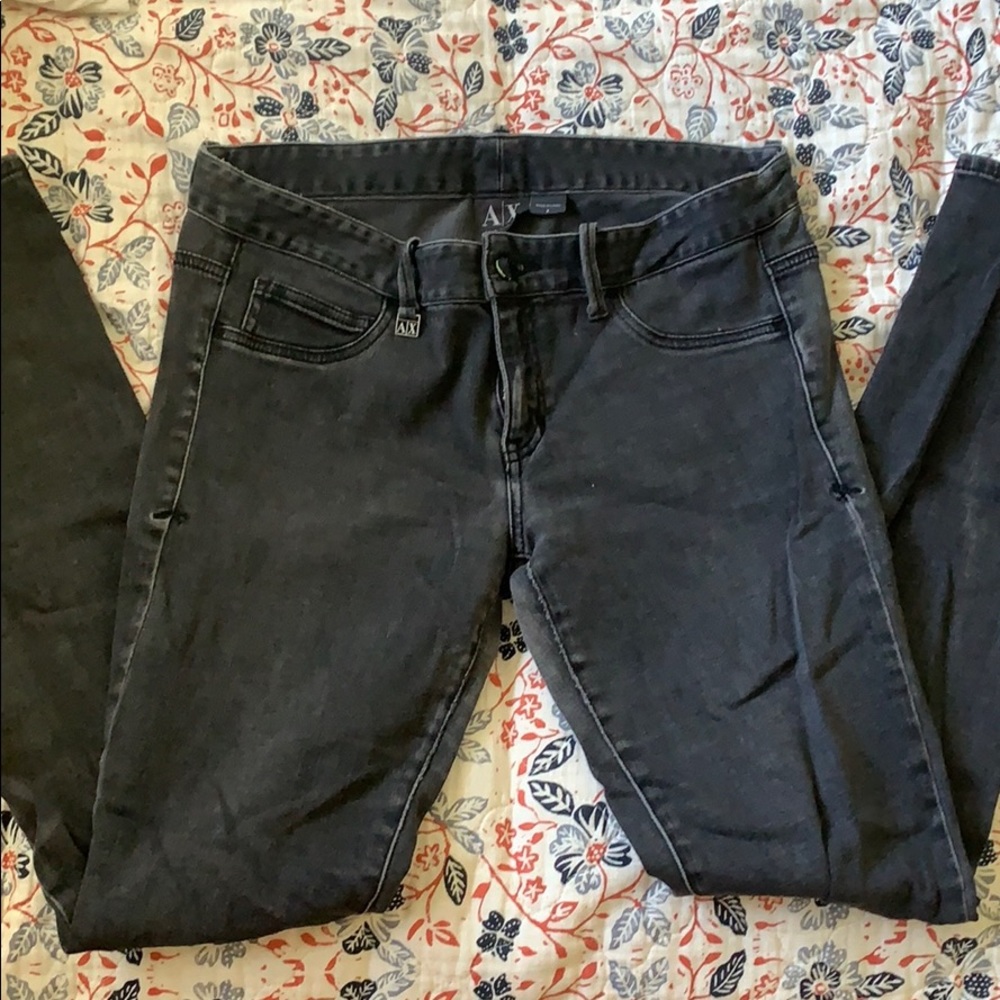Armani Exchange - black denim jeans - size 8